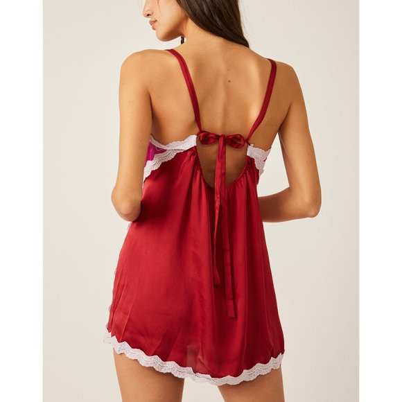 🎉LAST CHANCE🎉 FREE PEOPLE On The Rise Mini Slip / Fuschia Frost Combo - Picture 4 of 7